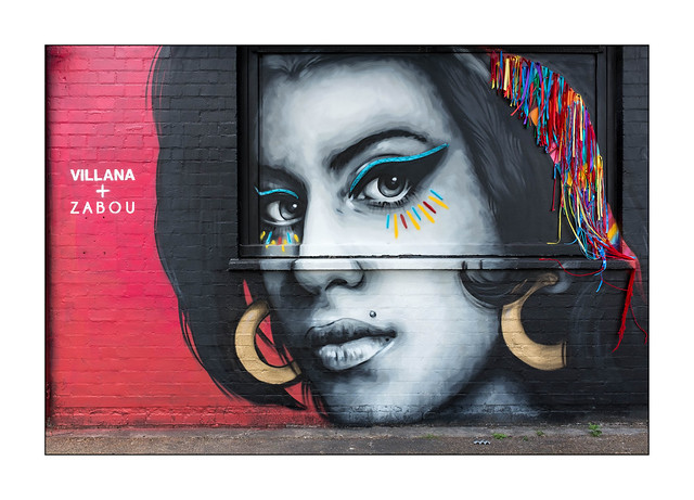Street Art (Zabou & Villana), East London, England.