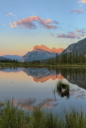 Sunset at Vermilion Lakes, Banff, Canada by Tsamsi, vermillionlakes banff