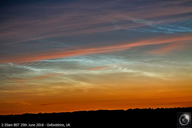 Noctilucent Clouds from Oxfordshire 24th/25th June 2018