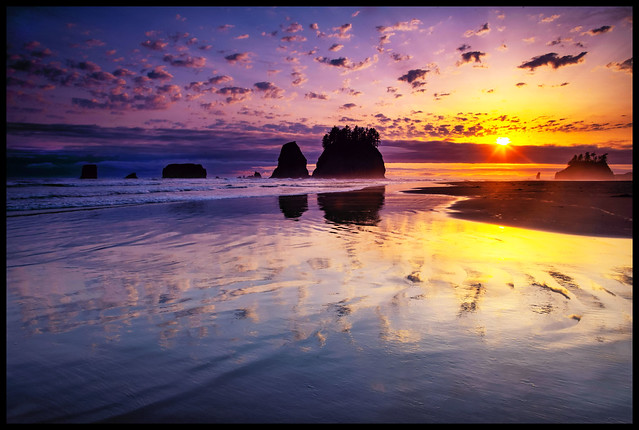 Sunset at the beach - Olympic National Park