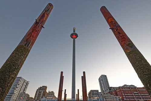 bai360 tower observation mast supports legs pillars buildings daybreak dawn sky