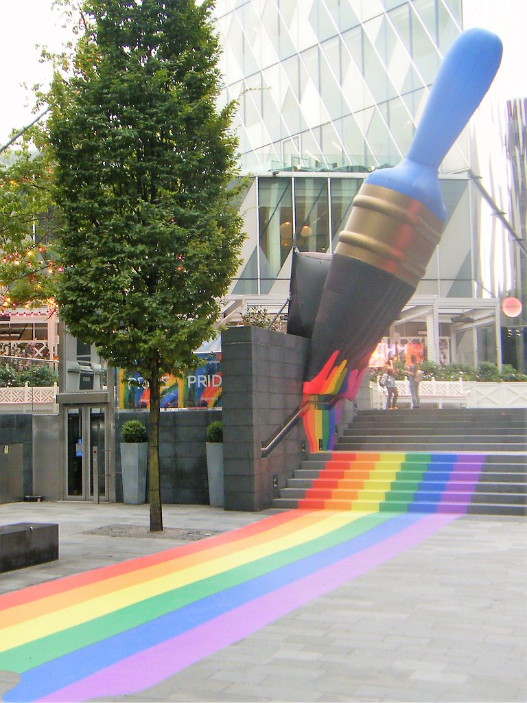 Gay Pride symbol 🌈🌈🌈MANCHESTER ..paintbrush = Spinningfields = RAINBOW