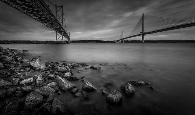 Forth Road Bridge and Queensferry Crossing