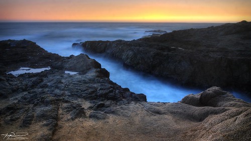 waves longexposure ocean sea bodega california sunset landscape water nightscape