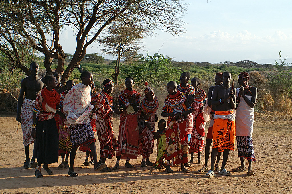 Dancing Samburu group