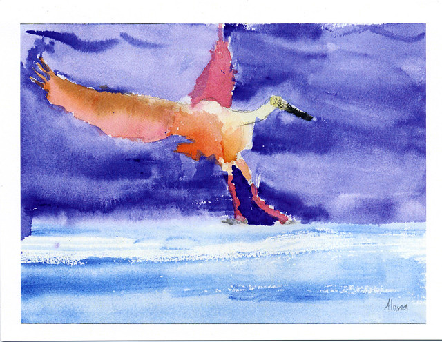 Water Color Crane