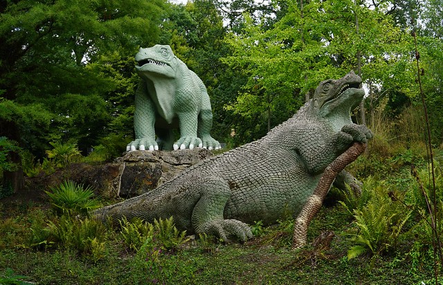 Dinosaur Sculptures in Crystal Palace Park London