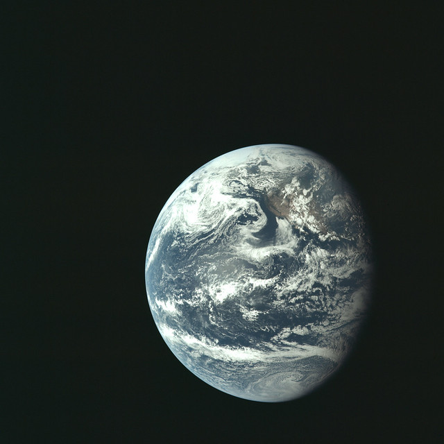 Gibbous Earth from Apollo 11