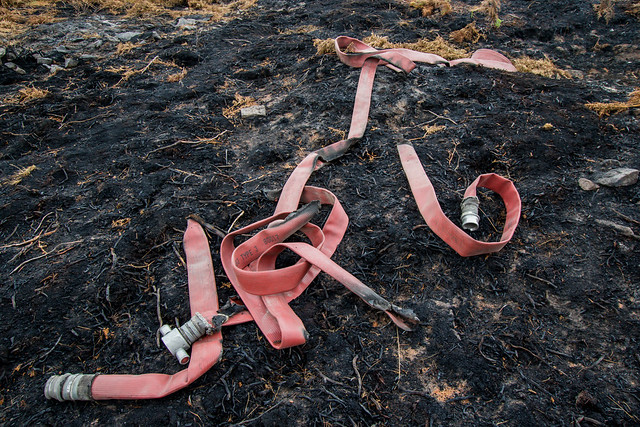 Saddleworth Moor Fire - The Aftermath (3 weeks later) Fire hoses
