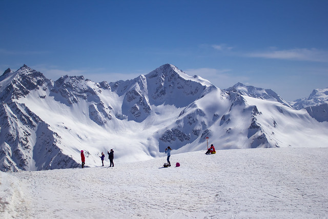 Mir station on mount Elbrus (altitude 3 500 meters above sea level)