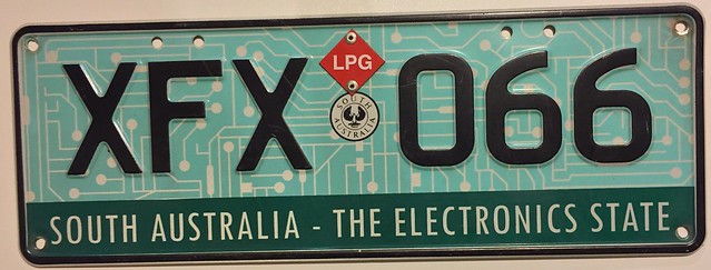 AUSTRALIA, S. AUSTRALIA---THE ELECTRONICS STATE, LICENSE PLATE