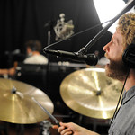 Tue, 19/06/2018 - 2:14pm - Dawes (Taylor Goldsmith, Griffin Goldsmith, Wylie Gelber, Lee Pardini, Trevor Menear) performs in WFUV's Studio A, 6/19/18. Photo by Neil Swanson