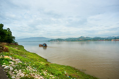Barge on a river in Vietnam