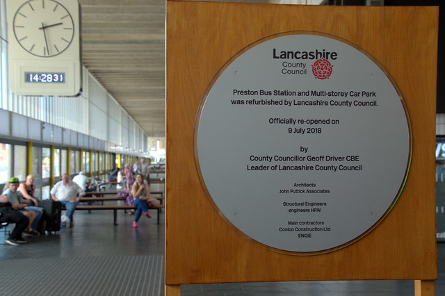 Unveiling the new plaque for the re-opening of Preston Bus Station - 4