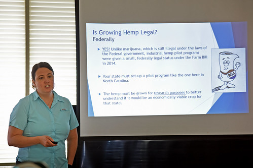 Industrial Hemp Program Manager Emily Febles speaks to the legality of growing hemp in North Carolina.