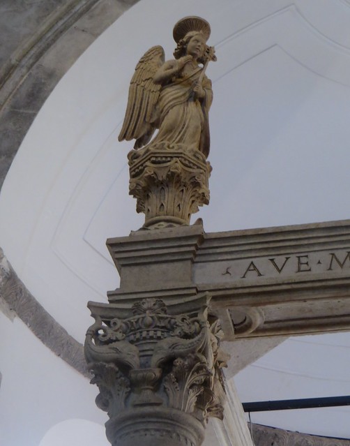 Détail du baldaquin, cathédrale St Etienne (XVe), Korčula, comitat de Dubrovnik-Neretva, Dalmatie, Croatie.