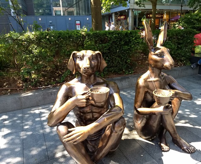 Sculpture at Spitalfields Market, London