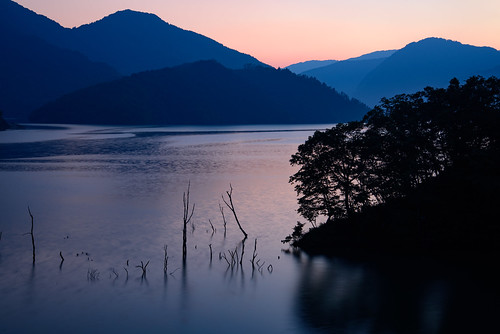 揖斐川町 岐阜県 japan lake 徳山湖 湖 夕景 sunset
