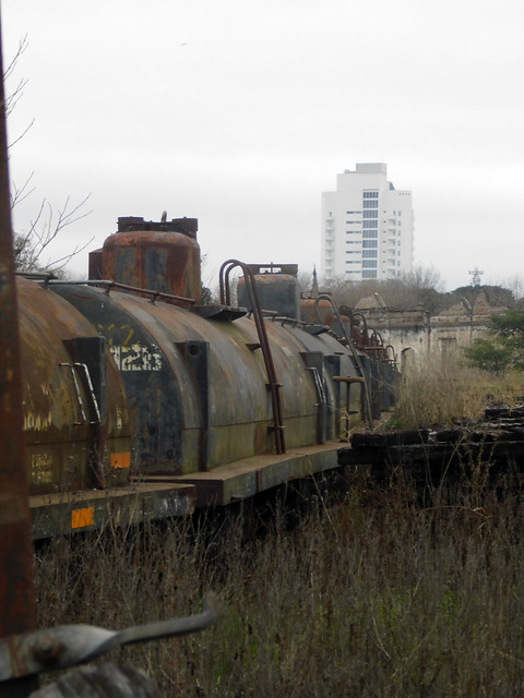 Trenes abandonados. Patio Sorrento. Belgrano