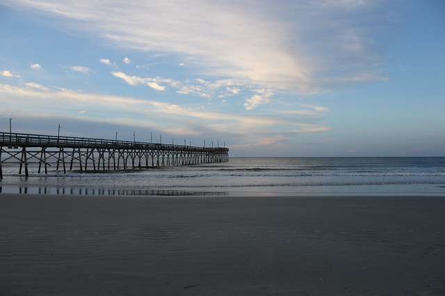 Sunset beach pier