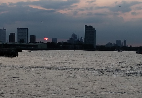 sunset City of London from Greenwich