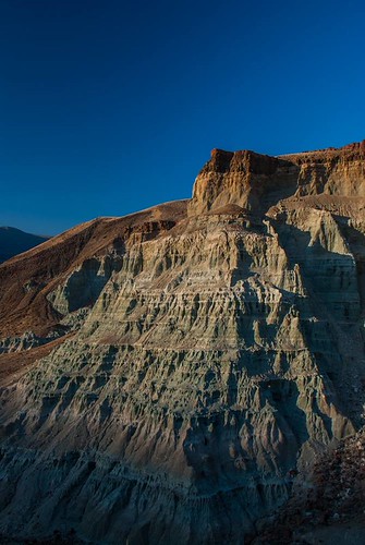 Basalt Cliffs at Sunset by karlsjohnson, Basalt cliffs along the flood of fire trail in the John Day Fossil Beds National Monument. <a href="