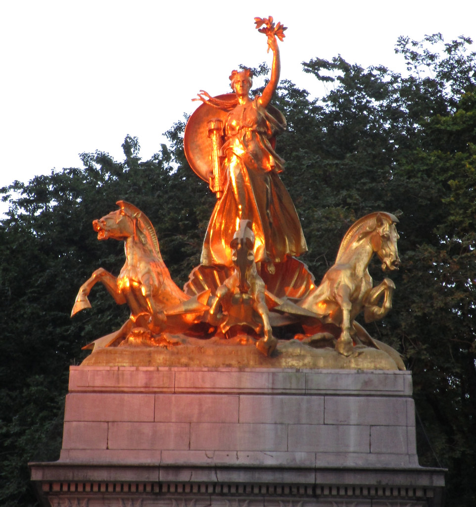 2018 Orange Sunset Columbia Triumphant Statue - USS Maine Monument 4230A
