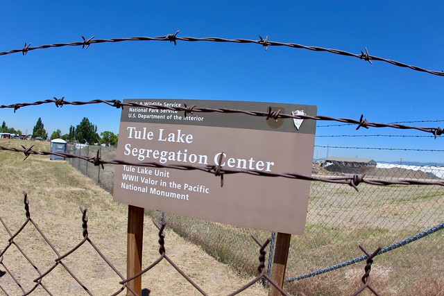 The sign of Tule Lake Segregation Center