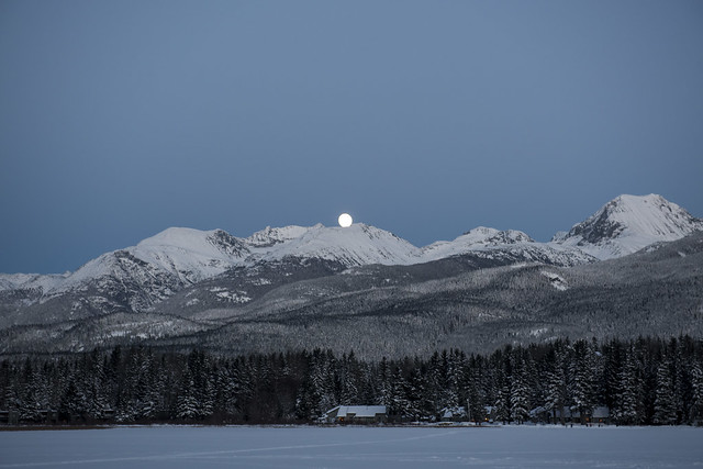 Moonrise over Mt Wurt and Wedge