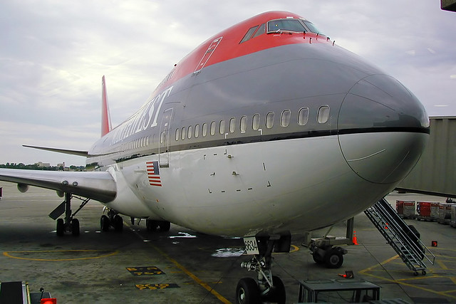 Northwest 747-200 at Detroit