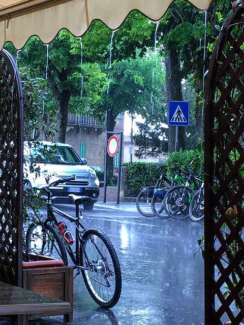 Rain in Pienza