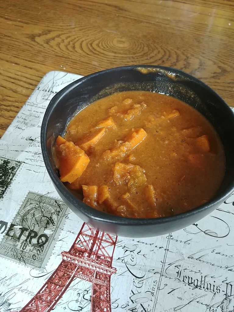 Sweet Potato Peanut Curry with Red Lentils