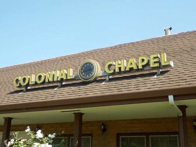 Colonial Chapel sign - Oakland, Calif.