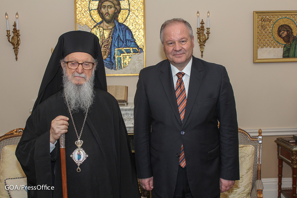 Leadership of Greek Police Visit Archbishop Demetrios