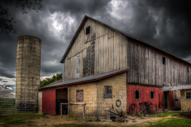 The barn before the storm.