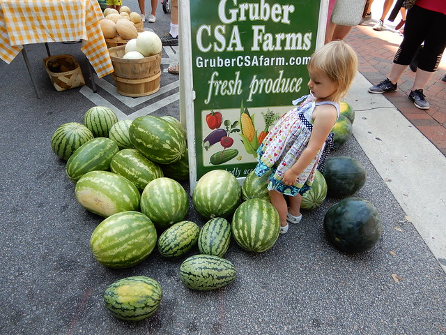 girl with watermelons