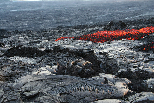 AA Lava Flow, December 27, 2005, Kilauea Volcano, Hawaii Volcanoes National Park, Hawaii County, Hawaii 6