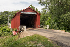 2018-07-28 Red covered bridge over Big Bureau Creek