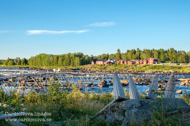 Kukkola rapids and Torne river between Sweden and Finland