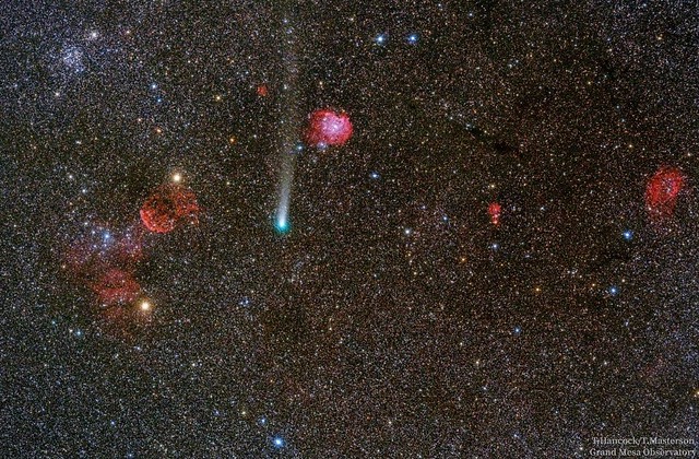 Comet 21P G/Z Between Gemini and Orion