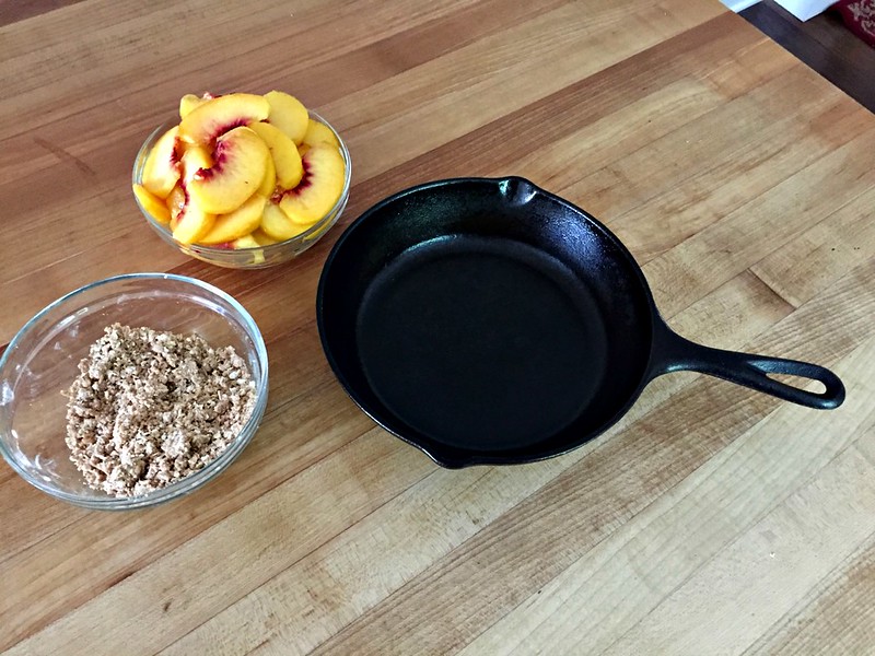 ingredients for peach crisp