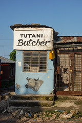 Zanzibar village butcher shop