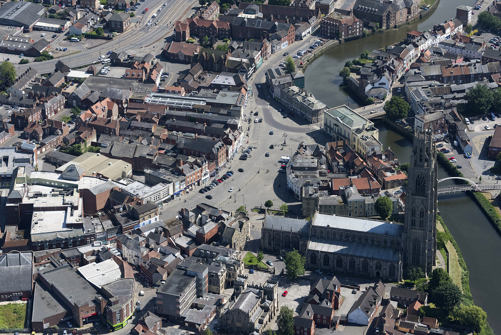 Boston in Lincs - aerial | Aerial of Bsoton town centre - Li… | Flickr