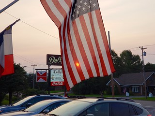 Sunset Through The Flag