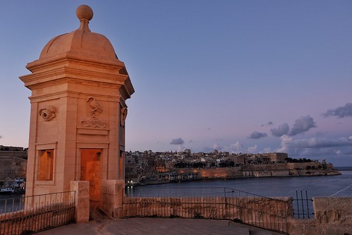 castle fort dark historic night cityscape sunset malta architecture valletta city