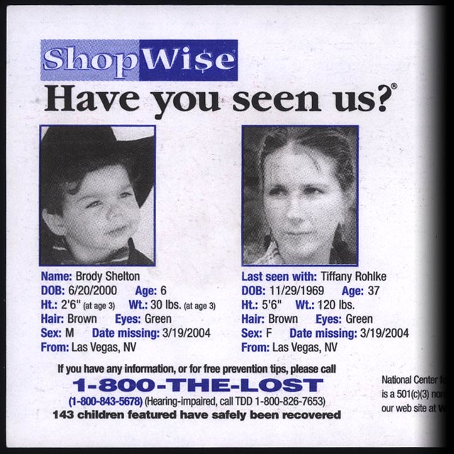 shopwise: Missing: tiffany rohlke and Brody Shelton