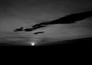 just a sunrise in black and white