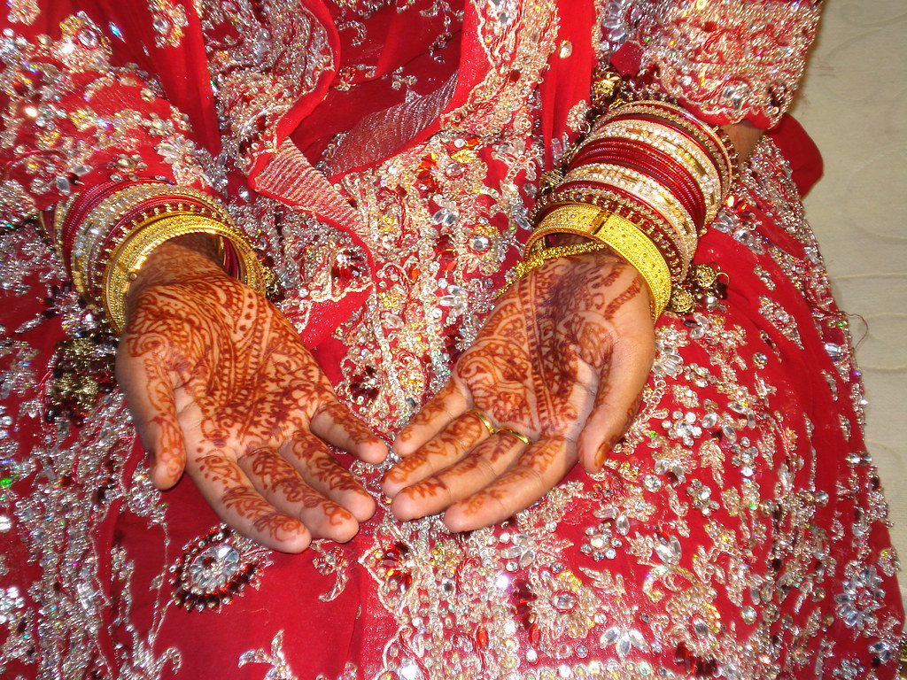 Mehndi (henna) on hands