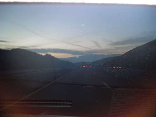 VON 2007 by mike ambs, california sunset mountains reflection night lights rentalcar hwy5 latosanjose