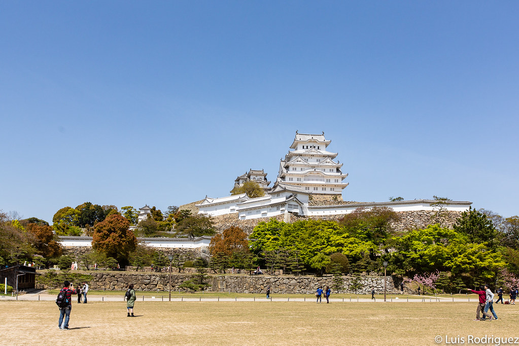 El castillo de Himeji desde el Sannomaru